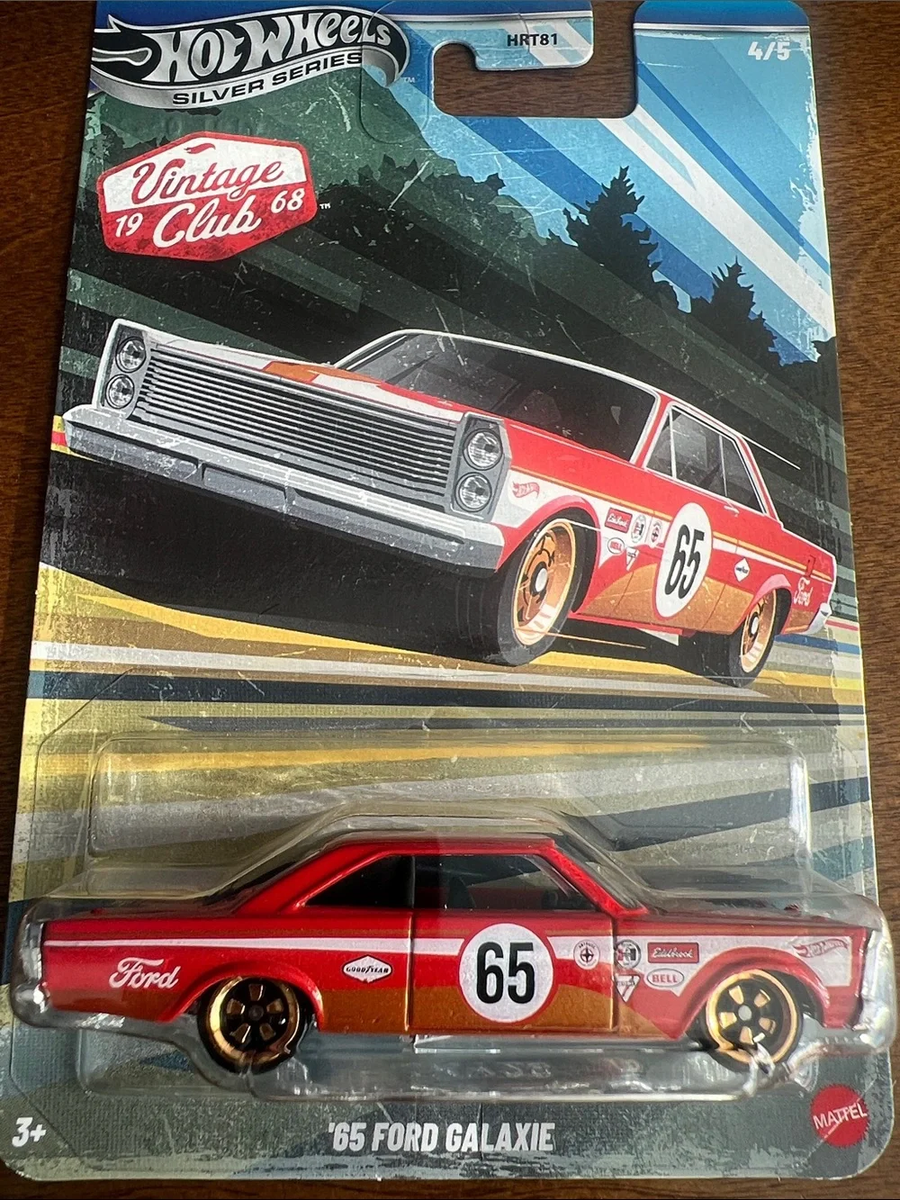 '65 Ford Galaxie Vintage Club 1968 Collectible Hot Wheels Silver Series